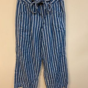 Blue and white pants